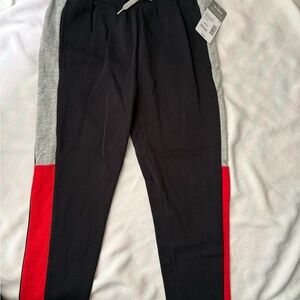 Men's Black and Red Jogger Pants